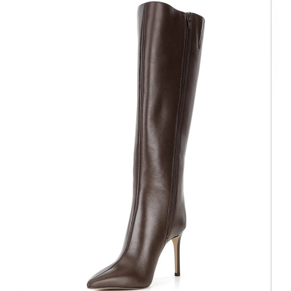 Gianni Bini Salah Leather Tall Stiletto Dress Boots
